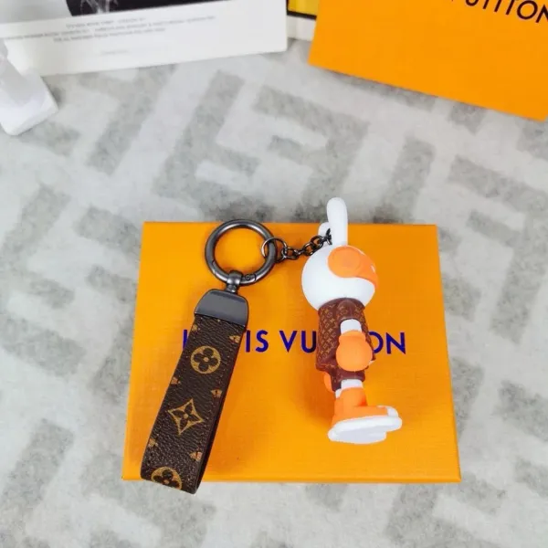 Louis Vuitton Crab Charm Monogram Sky Blue Leather Keychain - 27
