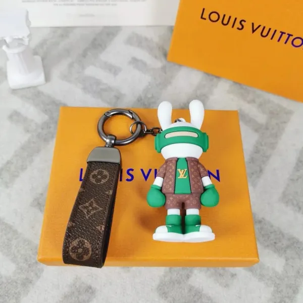 Louis Vuitton Crab Charm Monogram Sky Blue Leather Keychain - 30