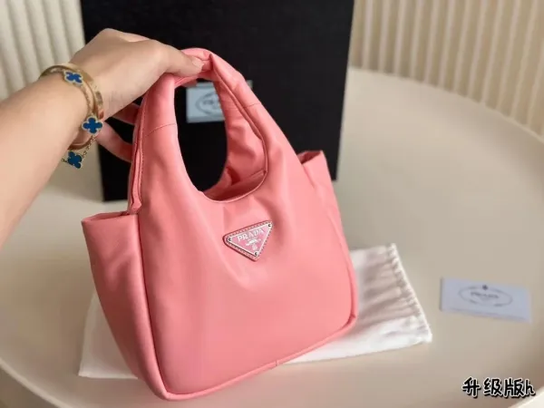 Prada Re-Edition 2005 Bucket Bag Beige Leather Handbag - 12