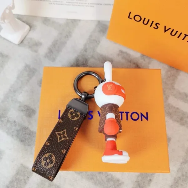 Louis Vuitton Crab Charm Monogram Sky Blue Leather Keychain - 39