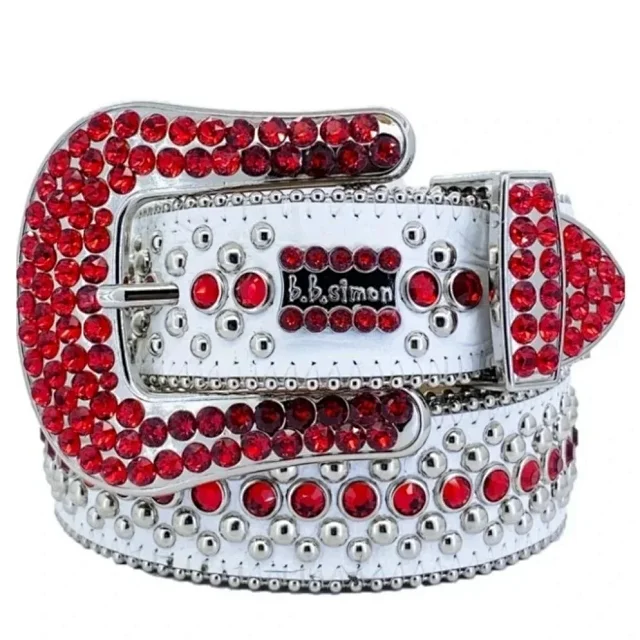 B.B. Simon Belts Rhinestone Studded Belt with Crystal Buckle product detail image 1