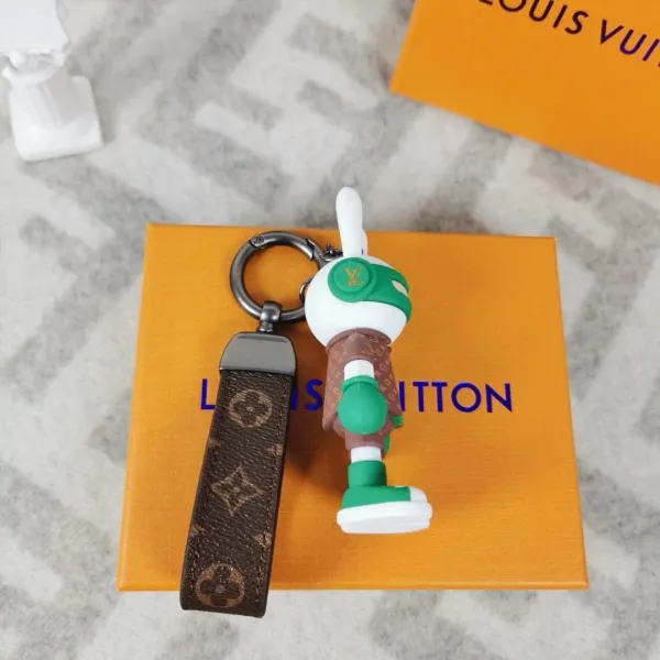 Louis Vuitton Crab Charm Monogram Sky Blue Leather Keychain - 31