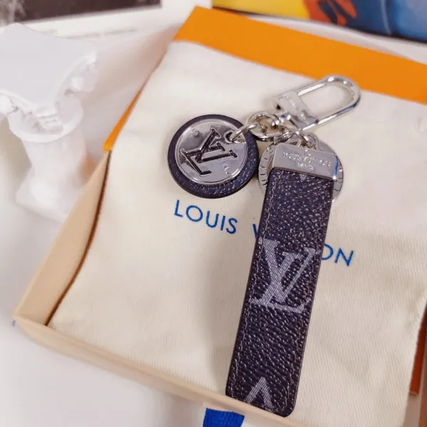 Louis Vuitton Crab Charm Monogram Sky Blue Leather Keychain - 63