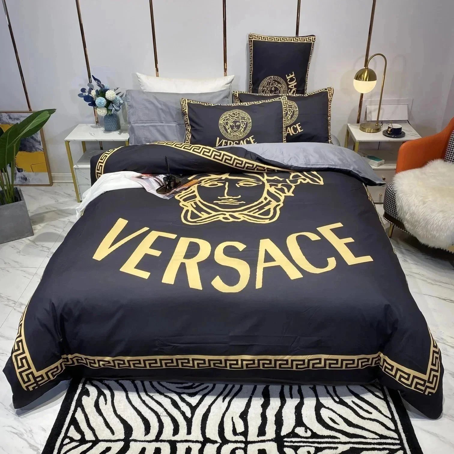 Louis Vuitton Uncategorized Four-Piece Logo-Print Bed Sheet Set image 7