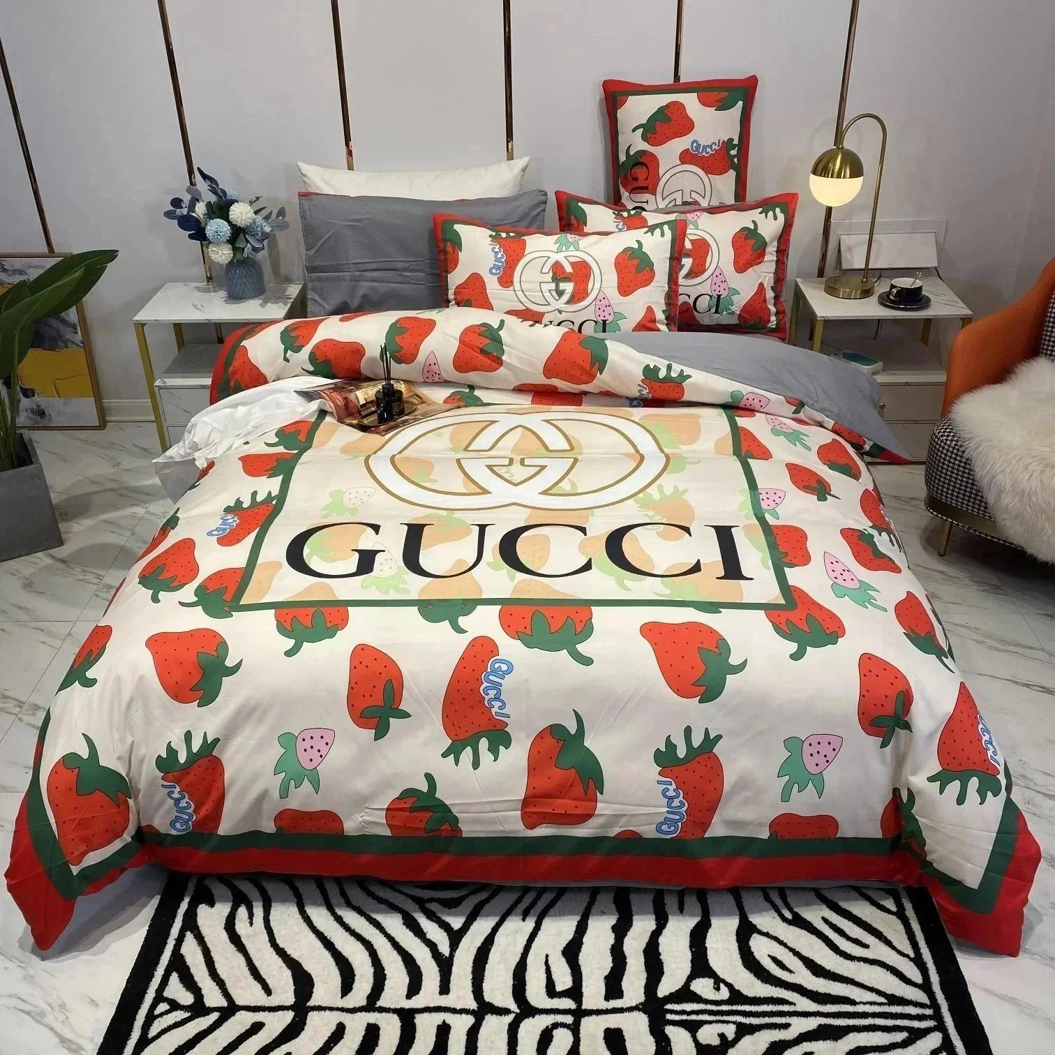 Louis Vuitton Uncategorized Four-Piece Logo-Print Bed Sheet Set — 07 1.8mm