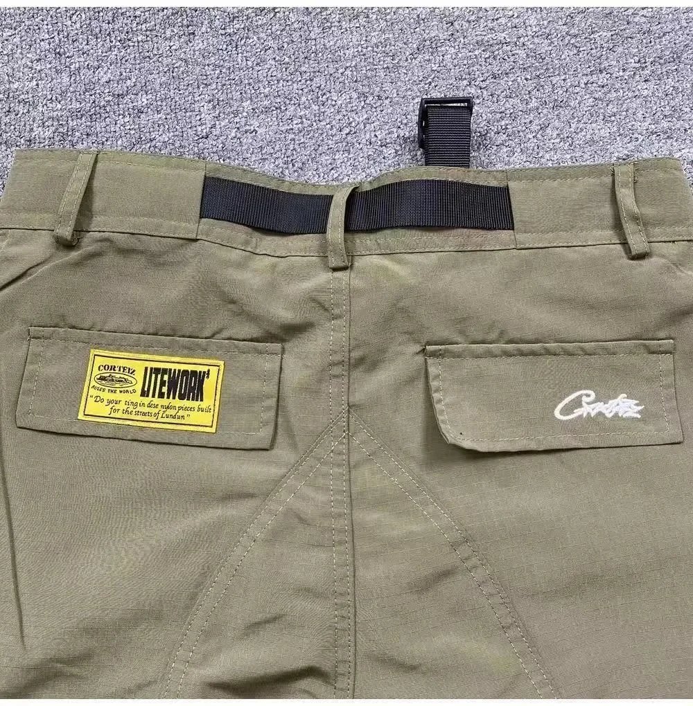 LITWORK Cargo Shorts Black with Yellow Logo - 4