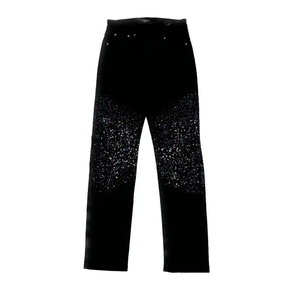 Gallery Dept. Distressed Patchwork Black Jeans - 5