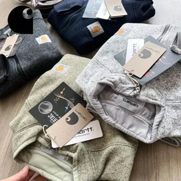 Carhartt Work In Progress Fleece Jacket Heather Gray Outerwear - 5