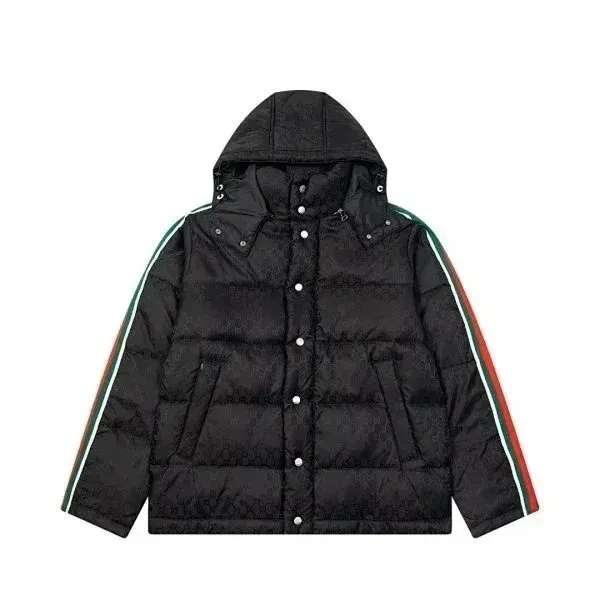 Gucci GG Monogram Navy Blue Hooded Down Vest - 2