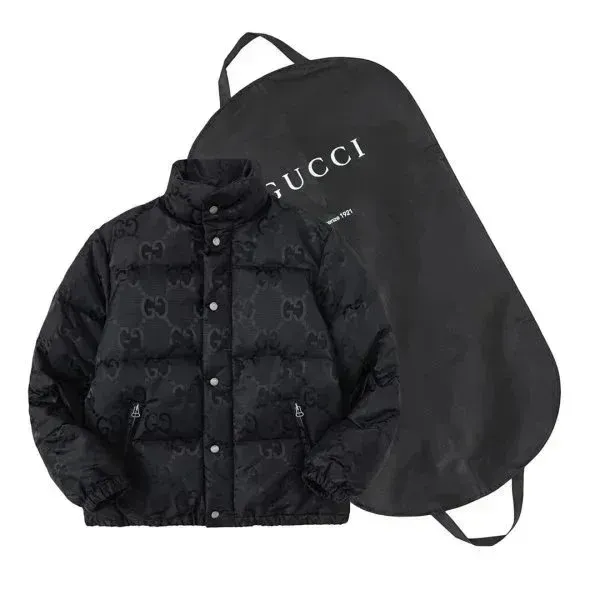 Gucci GG Monogram Navy Blue Hooded Down Vest - 5