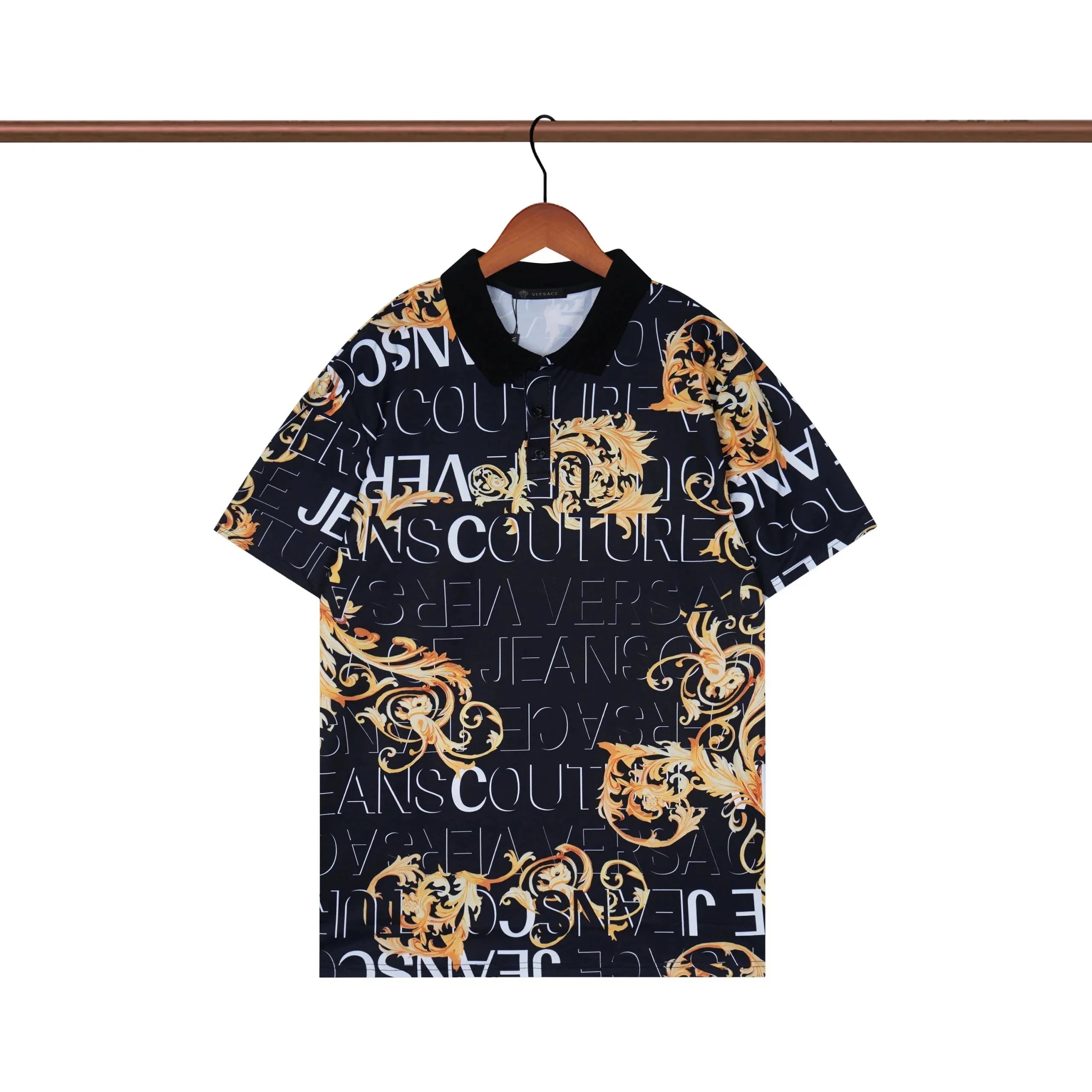 Versace Baroque Logo Print White Polo - 20