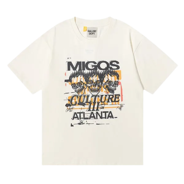 Gallery Dept Splatter Print Beige T-Shirt - 3