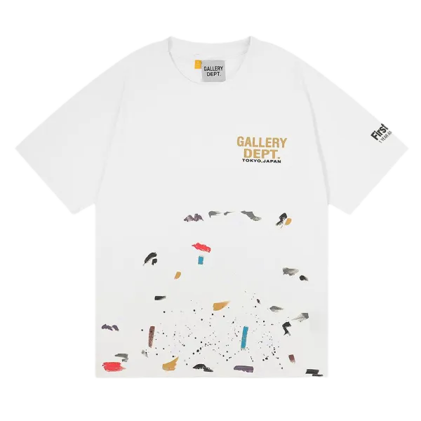 Gallery Dept Splatter Print Beige T-Shirt - 11