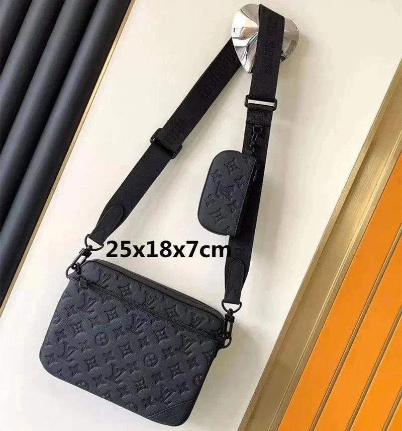 Louis Vuitton Crossbody Bags Monogram trunk-style zip bag with chain strap — 23