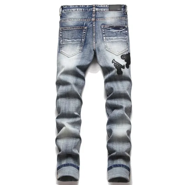 Gallery Dept. Paint-Splatter Distressed Light Wash Jeans - 13