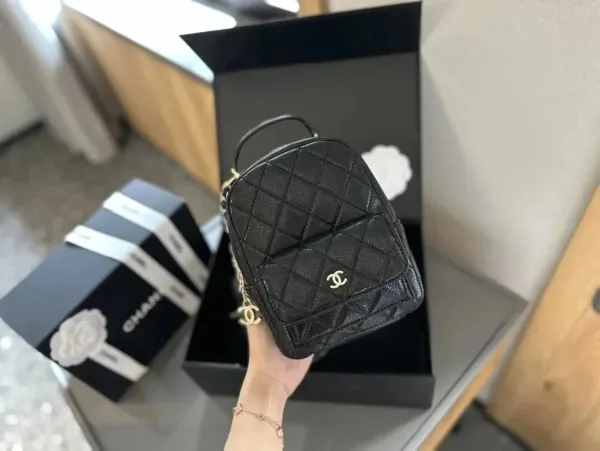 Chanel Classic Flap Bag Black Patent Quilted Shoulder Bag - 11