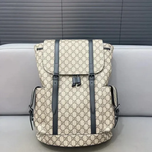 Gucci GG Marmont Backpack Gray with Yellow Accents - 24