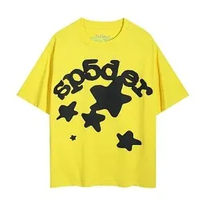 Digital Pionker Spiderweb Graphic Yellow T-Shirt - 13