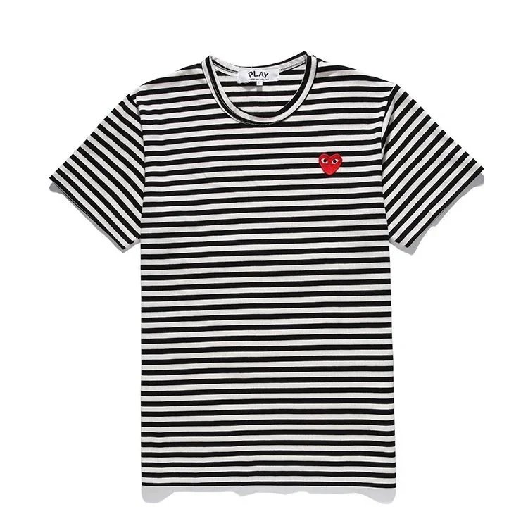 Play Comme des Garçons Heart Logo Long Sleeve Polo Black - 7