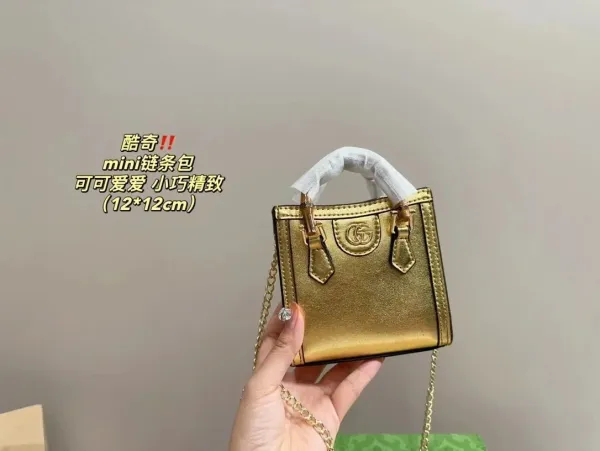 Gucci GG Marmont Mini Chain Wallet in Silver Gray - 21