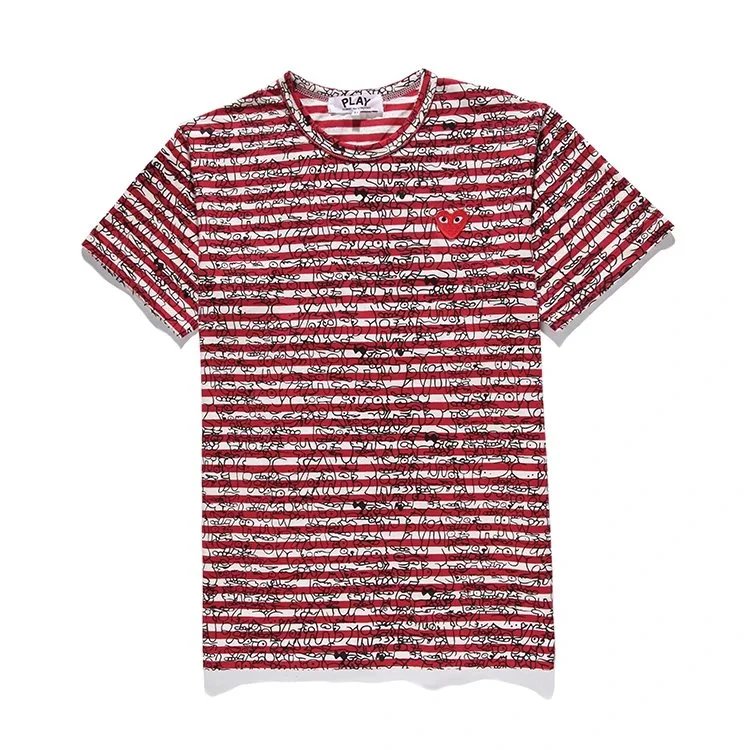 Play Comme des Garçons Heart Logo Long Sleeve Polo Black - 14