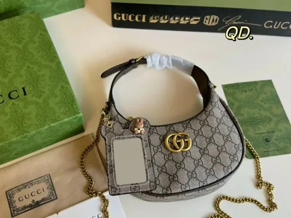 Gucci GG Marmont Mini Shoulder Bag Blue and Beige Canvas - 25