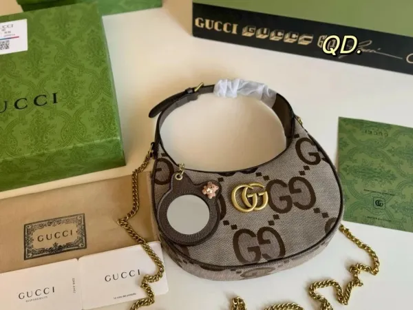 Gucci GG Marmont Mini Shoulder Bag Blue and Beige Canvas - 26