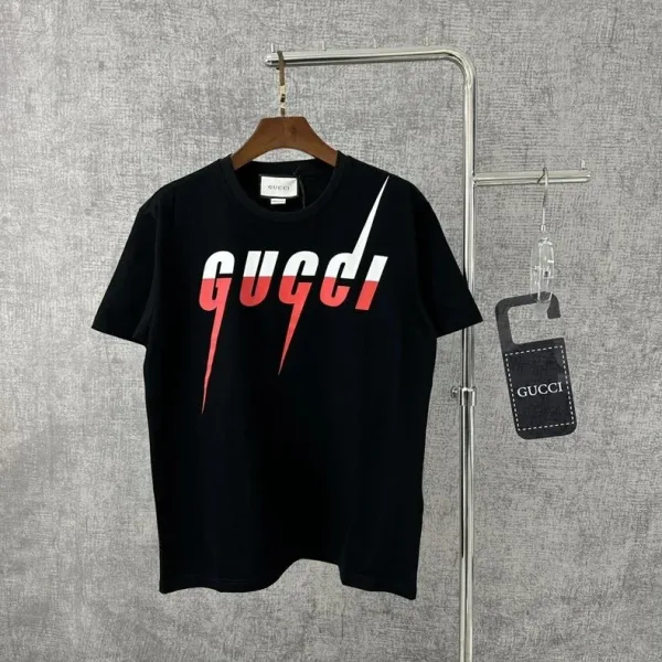 Gucci Lightning Logo Print White T-Shirt - 27