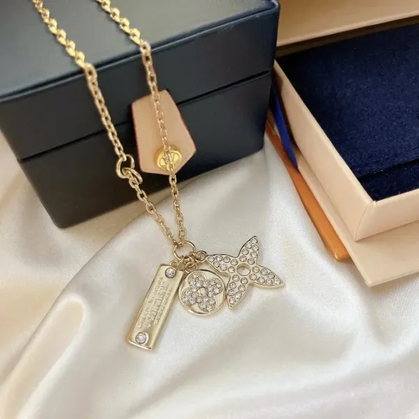 Louis Vuitton LV Shield Pendant Necklace Silver - 4