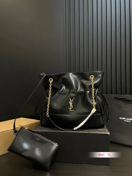 Saint Laurent Loulou Quilted Black Leather Shoulder Bag - 25