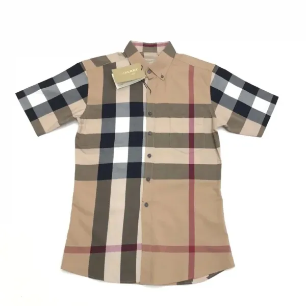 Burberry Classic Check Short-Sleeve Shirt Beige Multicolor - 20