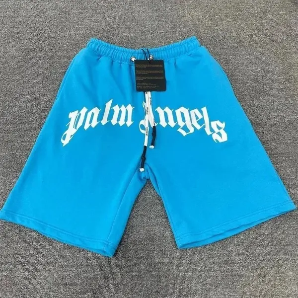 Palm Angels Logo Print Nylon Shorts Black - 13