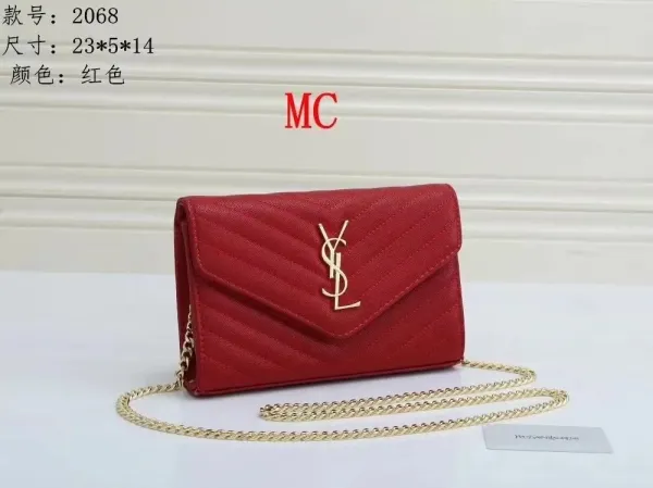 Saint Laurent Monogram Chain Bag White Shoulder Bag - 8