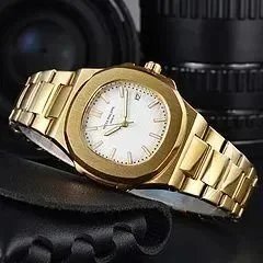 Patek Philippe Watches Stainless Steel Bracelet Watch with Crystal Bezel — 23