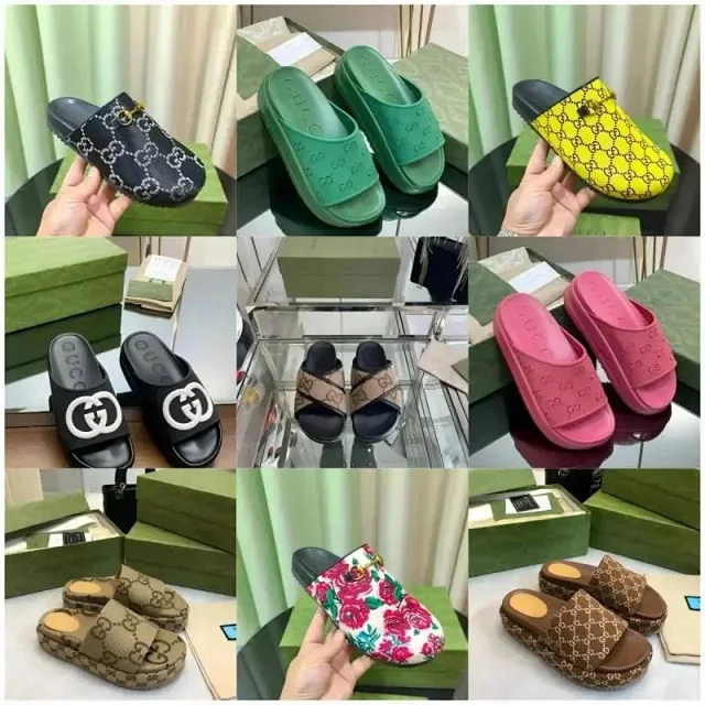 Gucci Slippers Platform GG monogram slide product detail image 1