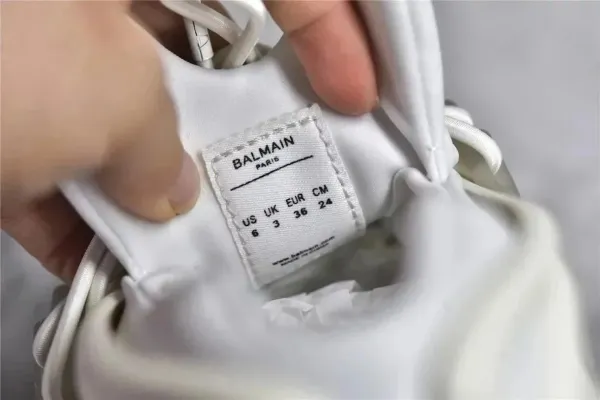 Balmain X-Runner Black and White Monogram Print Chunky Sneakers - 7
