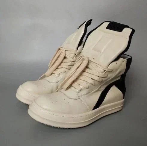 Rick Owens DRKSHDW Runner High White/Black Sneakers