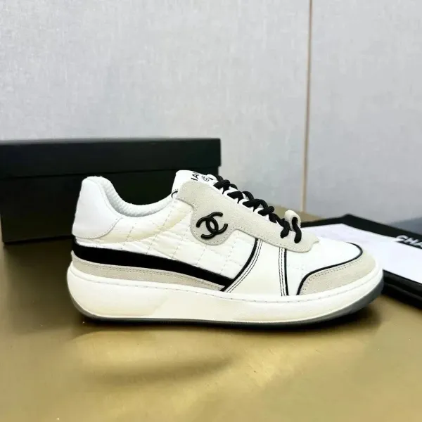 Chanel Sporty Sneakers White Black Chunky Sneakers - 5
