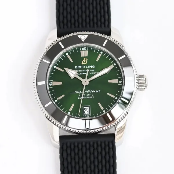 Breitling Superocean Automatic Blue Bezel White Dial Mechanical Watch - 9