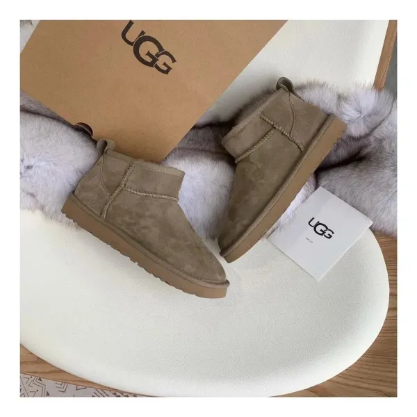 UGG Fluff Yeah Platform Slide Gray Sandals - 13