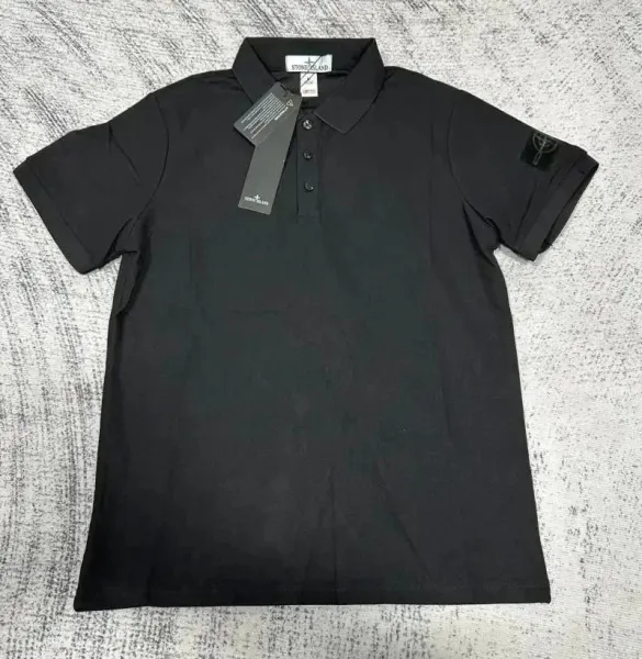 Stone Island Ribbed Polo Blue - 9