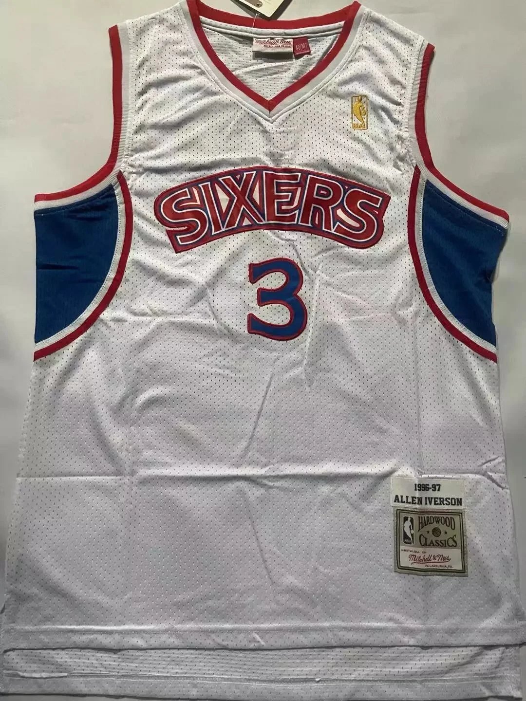Mitchell & Ness Hardwood Classics Allen Iverson Philadelphia 76ers All-Star Tribute Jersey Navy - 11