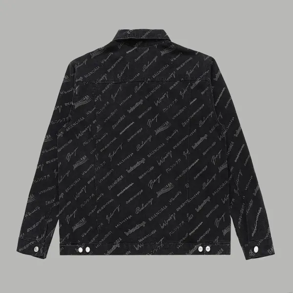 Balenciaga Logo Windbreaker Black Jacket - 32