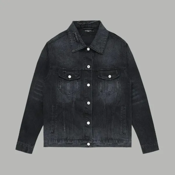 Balenciaga Logo Windbreaker Black Jacket - 49