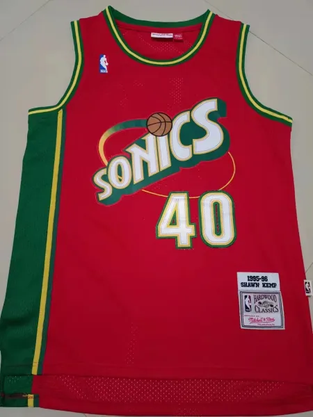 Mitchell & Ness Hardwood Classics Seattle SuperSonics #40 Green Jersey - 13