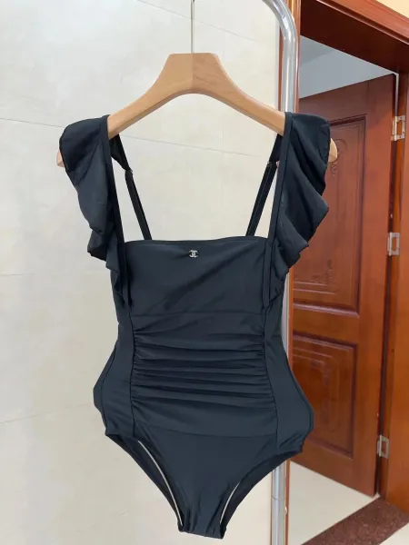 Chanel Quilted Zip-Front Bodysuit White Activewear - 23
