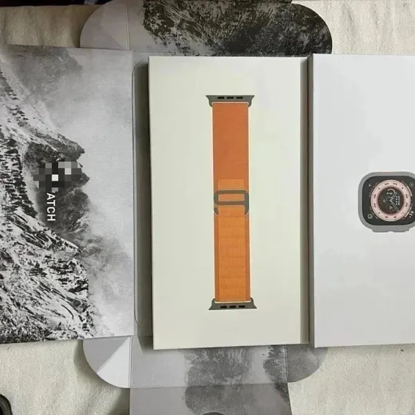 Apple Watch Series 9 Gold Aluminum with Floral Face Beige Sport Band Smartwatch - 5