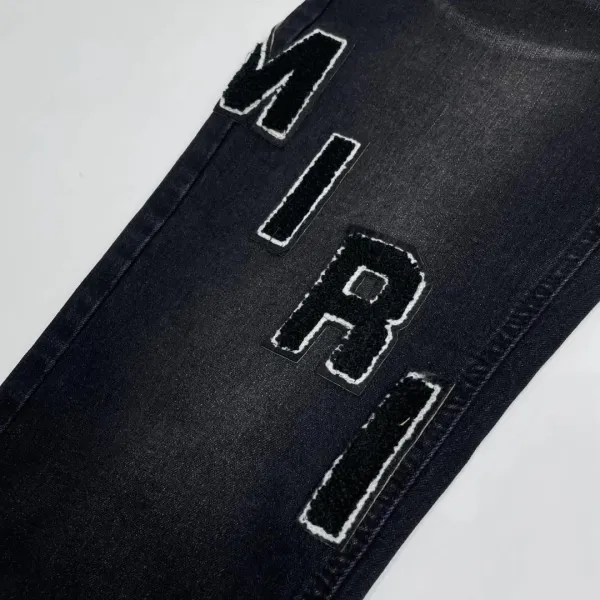 Amiri MIRI Embroidered Denim Jeans Navy - 12
