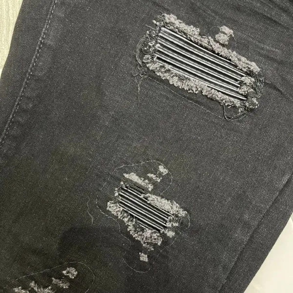 Amiri MIRI Embroidered Denim Jeans Navy - 28