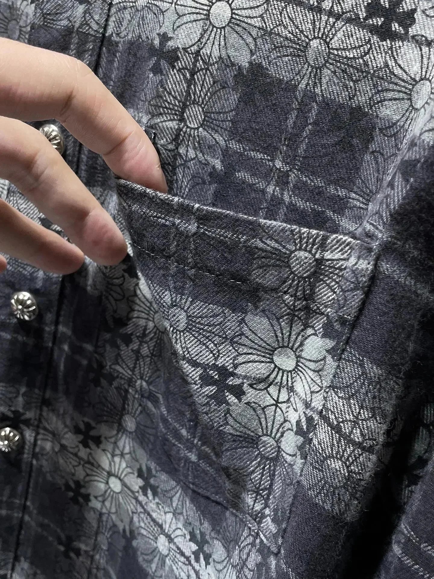 Chrome Hearts x Unknown Denim Shirt Black Shirt - 5